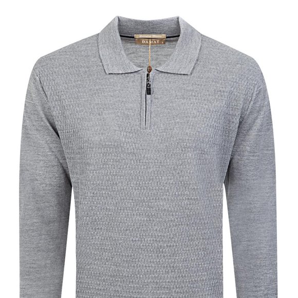 DAMAT Grey Zip Up Knitwear - Picture 1 of 2